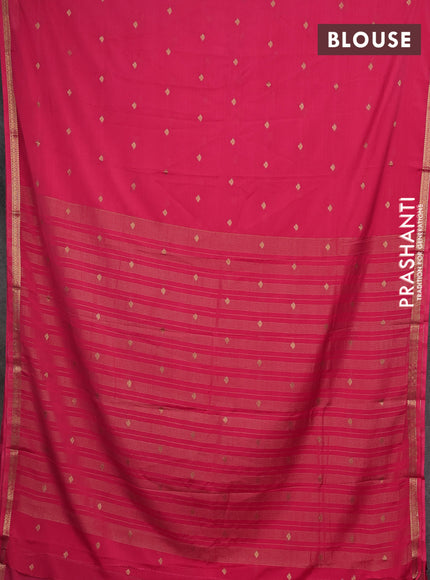 Peach Pink Semi Mysore Silk Saree