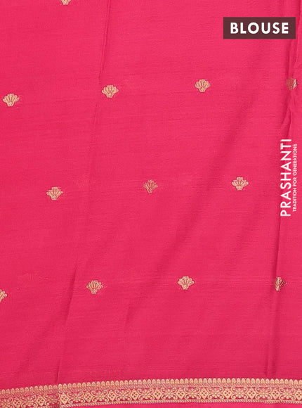 Peach Pink Semi Mysore Silk Saree