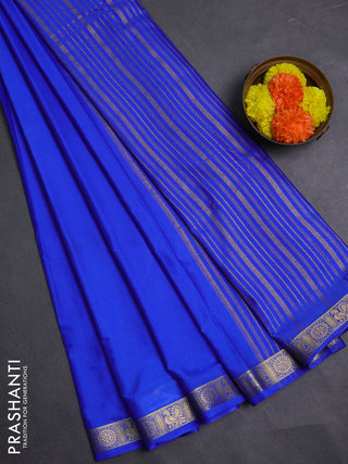 Royal Blue Semi Mysore Silk Saree