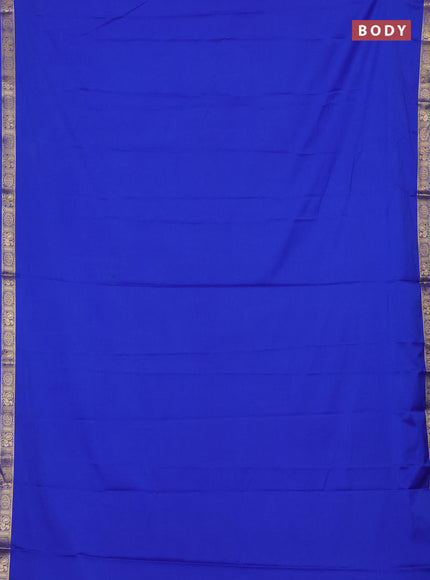 Royal Blue Semi Mysore Silk Saree