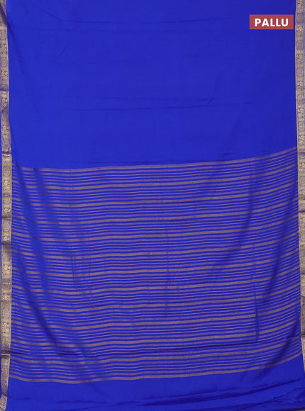 Royal Blue Semi Mysore Silk Saree