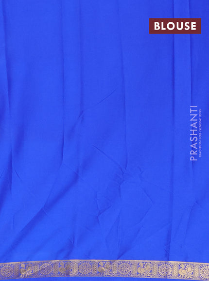 Royal Blue Semi Mysore Silk Saree