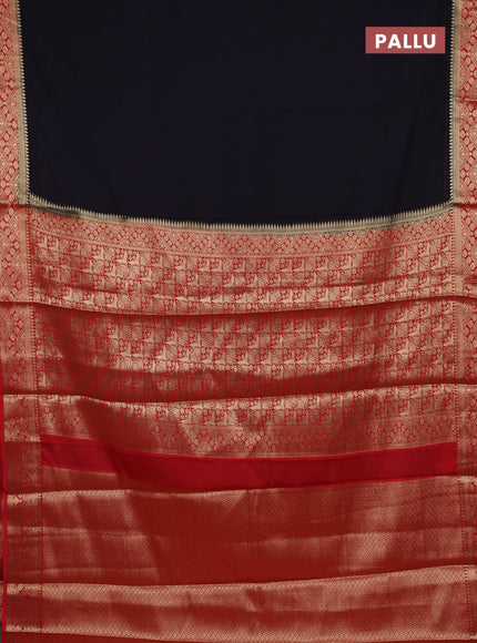 Jamun & Red Semi Mysore Silk Saree