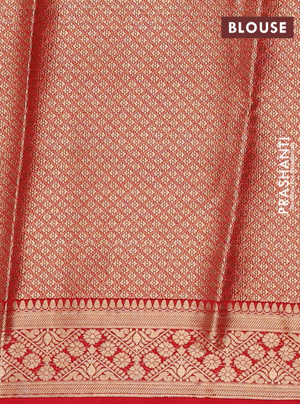 Jamun & Red Semi Mysore Silk Saree