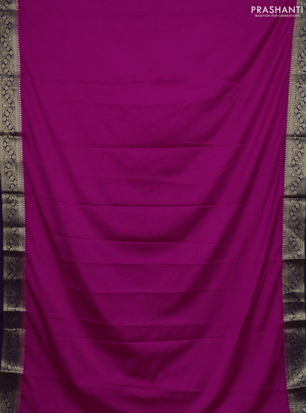 Pink & Violet Semi Mysore Silk Saree