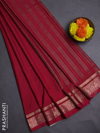 Red Semi Mysore Silk Saree