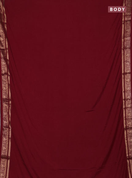 Red Semi Mysore Silk Saree