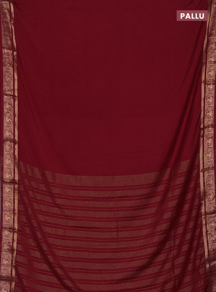 Red Semi Mysore Silk Saree