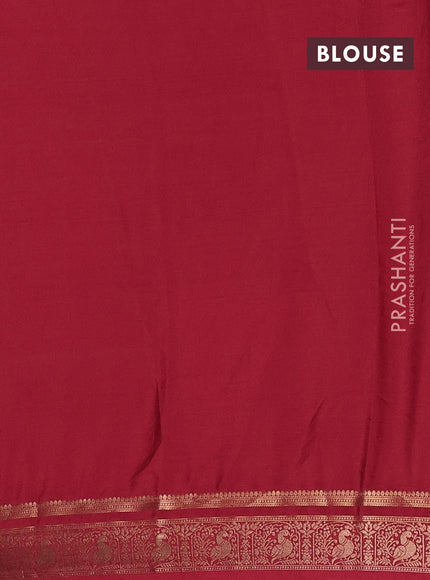 Red Semi Mysore Silk Saree