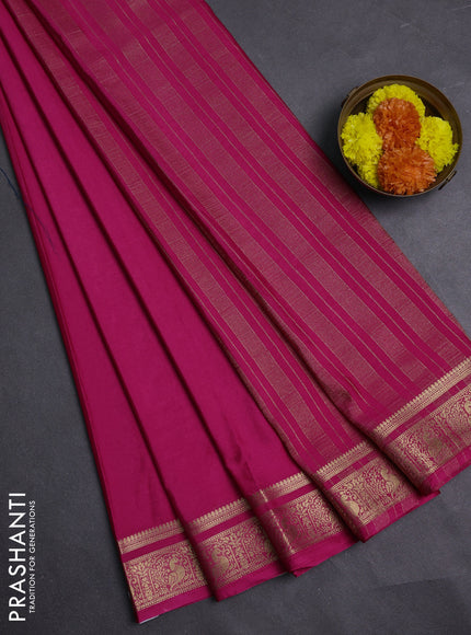 Pink Semi Mysore Silk Saree
