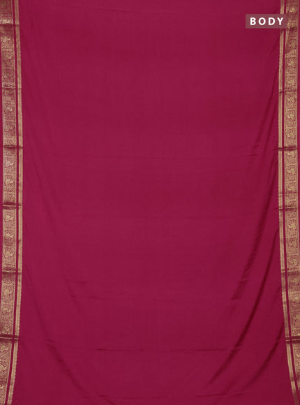 Pink Semi Mysore Silk Saree