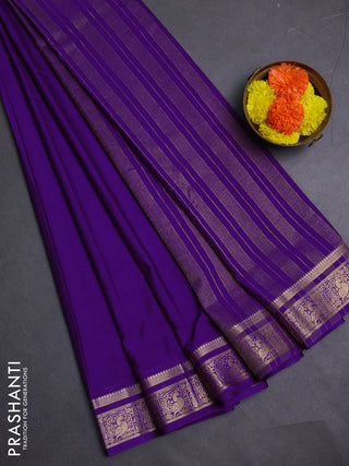 Violet Semi Mysore Silk Saree