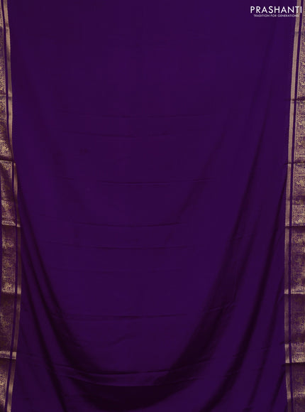Violet Semi Mysore Silk Saree