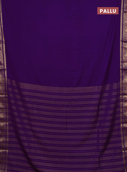 Violet Semi Mysore Silk Saree
