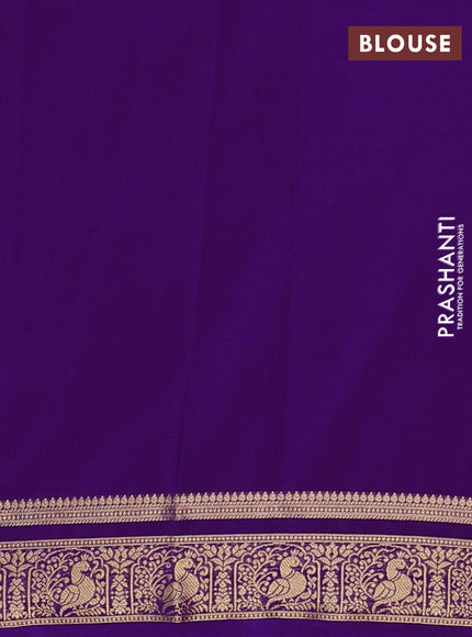 Violet Semi Mysore Silk Saree