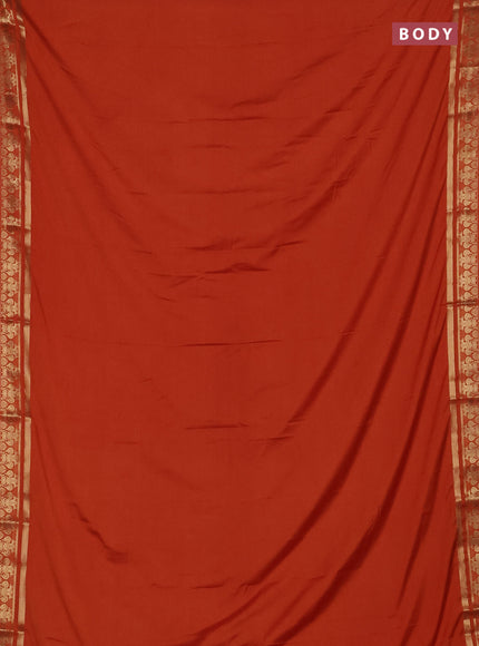 Rust Semi Mysore Silk Saree