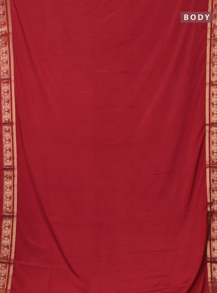 Red Semi Mysore Silk Saree