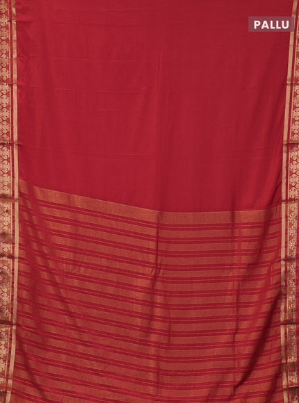 Red Semi Mysore Silk Saree