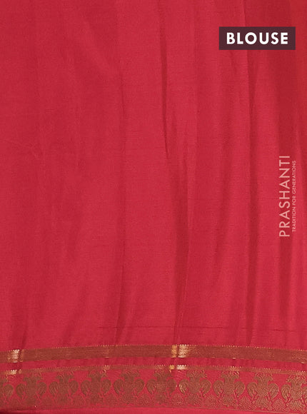 Red Semi Mysore Silk Saree