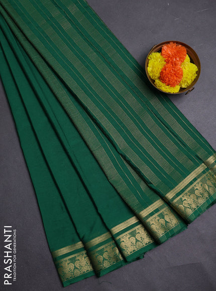 Green Semi Mysore Silk Saree