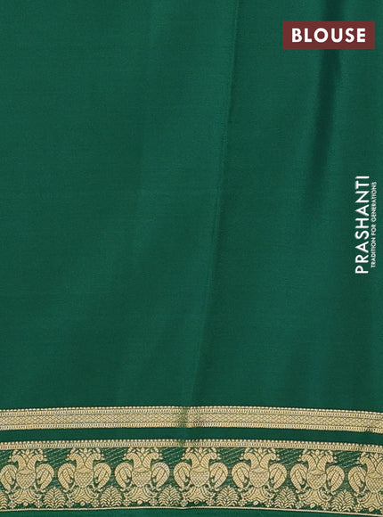 Green Semi Mysore Silk Saree