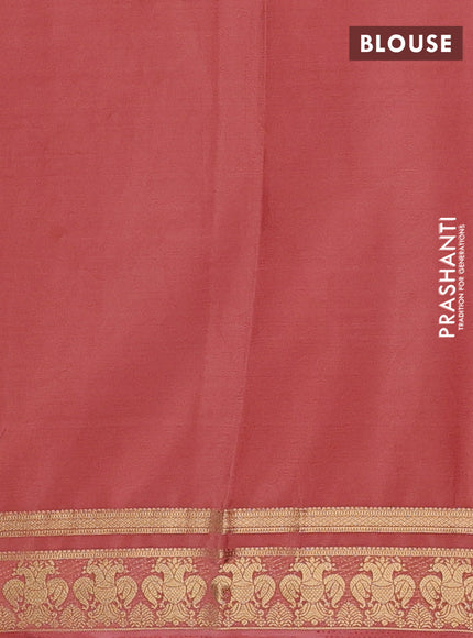 Peach Semi Mysore Silk Saree
