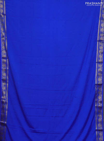 Royal Blue Semi Mysore Silk Saree