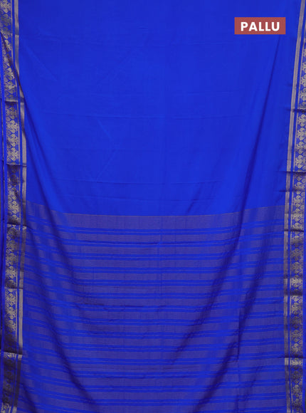 Royal Blue Semi Mysore Silk Saree