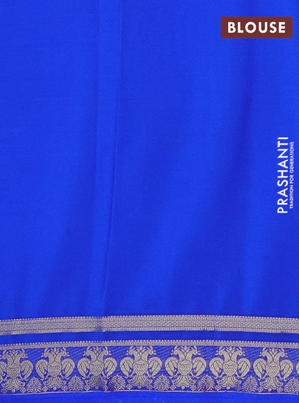 Royal Blue Semi Mysore Silk Saree