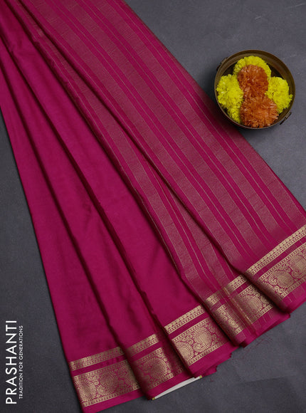 Pink Semi Mysore Silk Saree