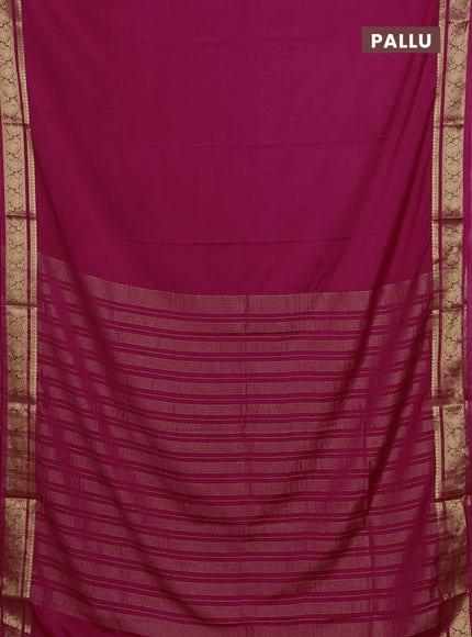 Pink Semi Mysore Silk Saree