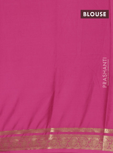 Pink Semi Mysore Silk Saree