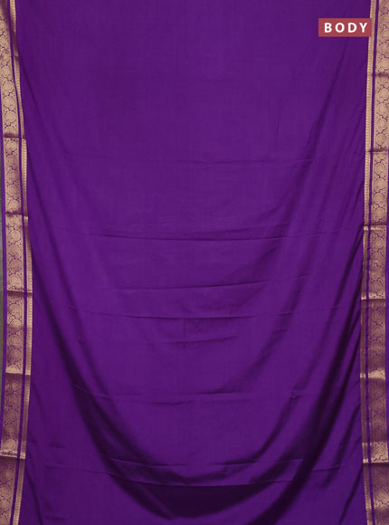 Violet Semi Mysore Silk Saree