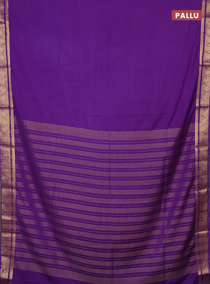 Violet Semi Mysore Silk Saree