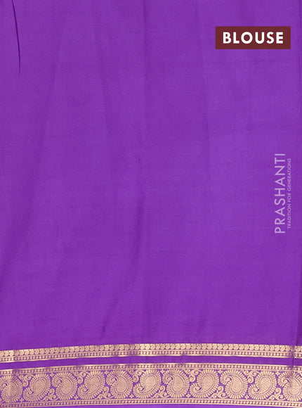 Violet Semi Mysore Silk Saree