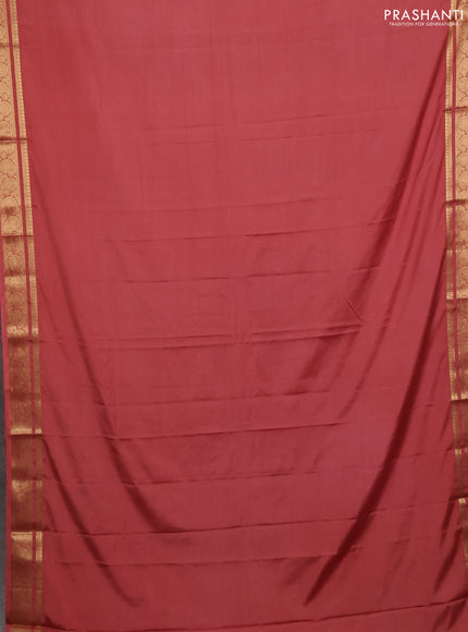 Peach Semi Mysore Silk Saree