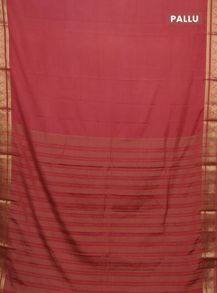 Peach Semi Mysore Silk Saree