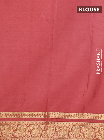 Peach Semi Mysore Silk Saree