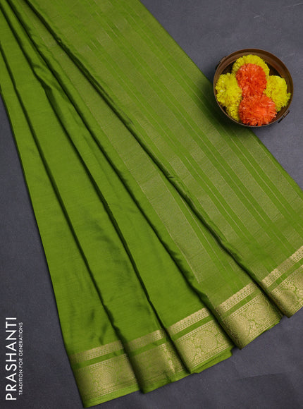 Light Green Semi Mysore Silk Saree