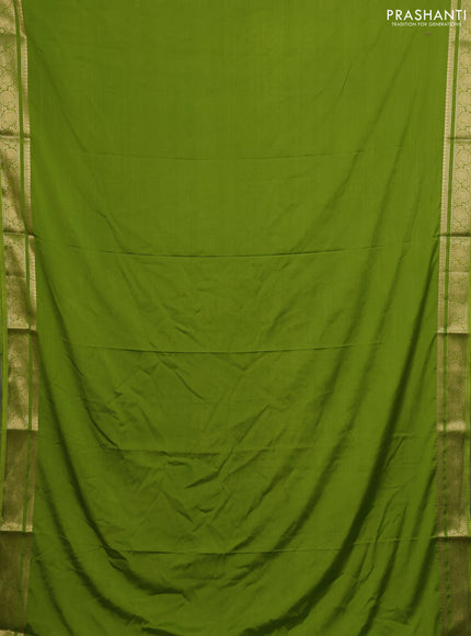 Light Green Semi Mysore Silk Saree
