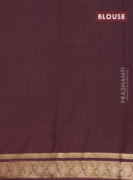 Coffee Brown Semi Mysore Silk Saree