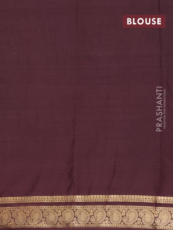 Coffee Brown Semi Mysore Silk Saree