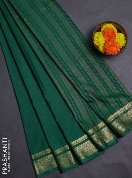 Green Semi Mysore Silk Saree