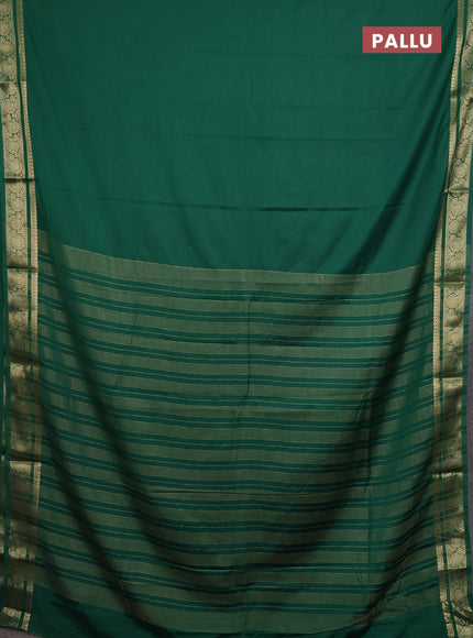 Green Semi Mysore Silk Saree
