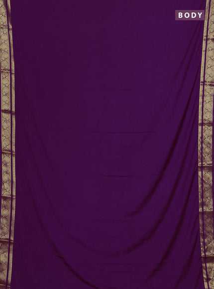 Purple Semi Mysore Silk Saree