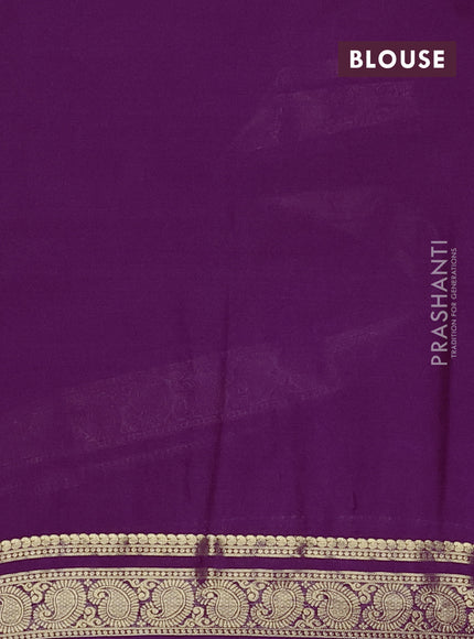 Purple Semi Mysore Silk Saree