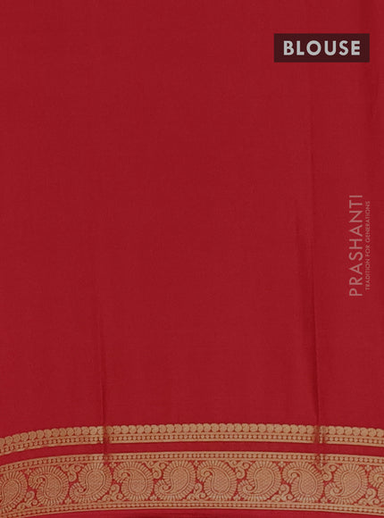 Red Semi Mysore Silk Saree