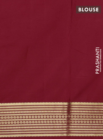 Maroon Semi Mysore Silk Saree