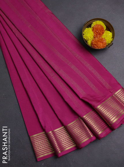 Pink Semi Mysore Silk Saree