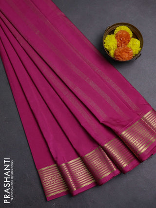 Pink Semi Mysore Silk Saree